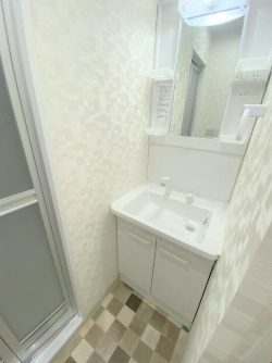 紀陽ハイツの洗面所|独立洗面台