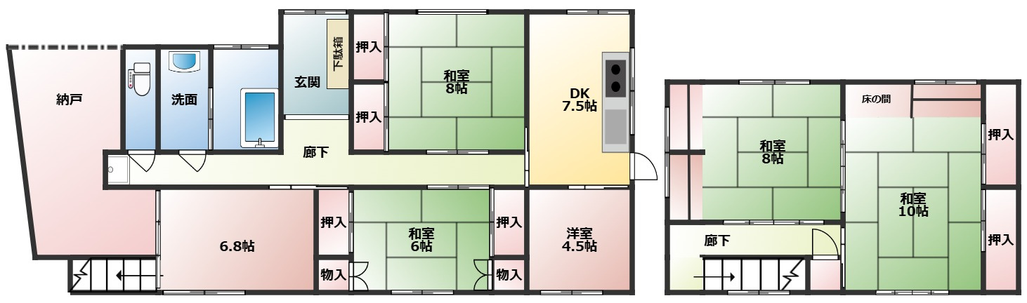 上金戸建ての間取り