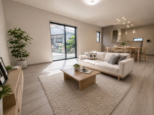 【居間・リビング】 【居間・リビング】 | 【LDK CG家具設置イメージ】
※画像に含まれる家具家電はCGで作成されたイメージです。実際の物件には付帯しません。