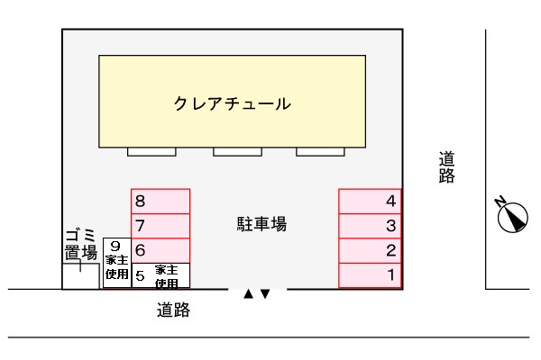 クレアチュールの駐車場|駐車場