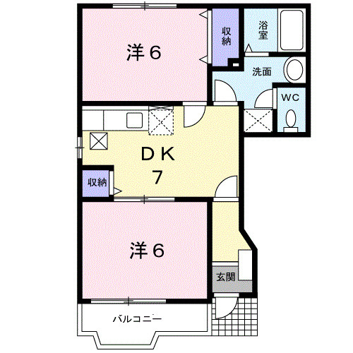 クレアチュールの間取り|間取図