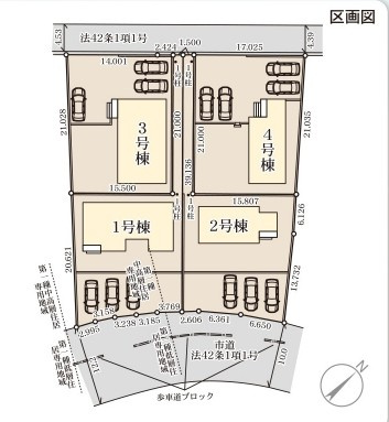 小美玉市小川第1　新築戸建　2号棟の区画図|区画図です♪