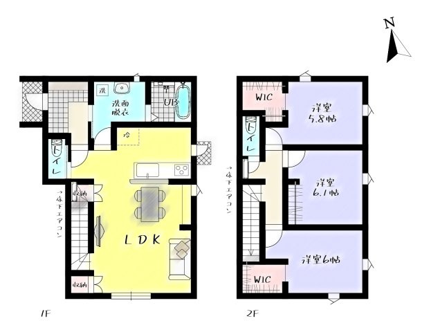 ーノーステックー小倉南区田原新町1丁目ー新築戸建て　　【小倉南区　新築戸建て】の間取り|高性能×パッシブデザインの家♪　