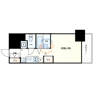 【間取り】 | プレサンス心斎橋ルティア | プレサンス心斎橋ルティア　開放感ある間取り