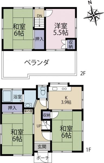 【間取り】 | 銚子市春日町　4DK