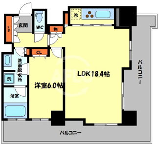 【間取り】 | カスタリアタワー長堀橋 | カスタリアタワー長堀橋　間取り