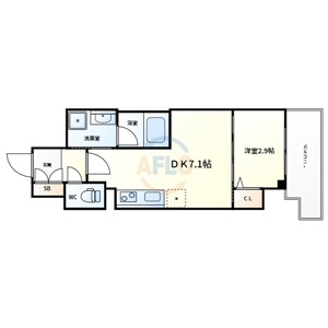 【間取り】 | アーバネックス天満橋Front | アーバネックス天満橋Front　間取り