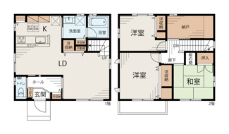 【間取り】 | 筑西市下野殿3SLDK中古住宅