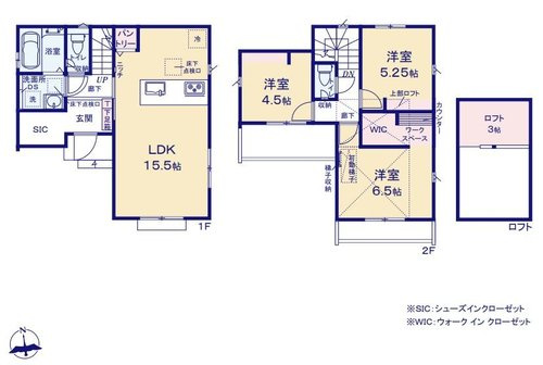 【GRAFARE　ZEH水準仕様】小平市小川東町４期の間取り|〇 本物件【２号棟】の間取・平面図です〇　敷地面積:100.11㎡　建物面積:79.49㎡　