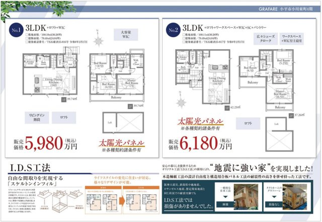 【GRAFARE　ZEH水準仕様】小平市小川東町４期のその他|〇本物件の売主が作成した販売用図面です。販売用図面の２枚目です〇