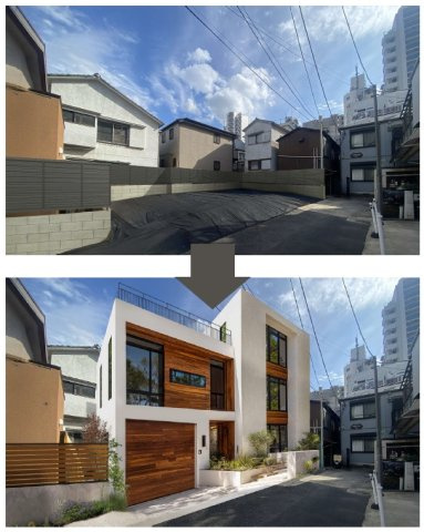 【土地図＋建物プラン例】 | 新宿区天神町 売地 | 3LDK 　延床面積／ 139.96㎡ 　建物参考価格／ 3,890万円（税込）