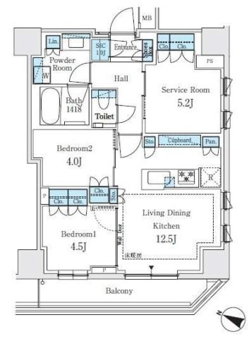 【間取り】 | パークホームズ文京白山ヒルテラス | 63.49㎡3LDK