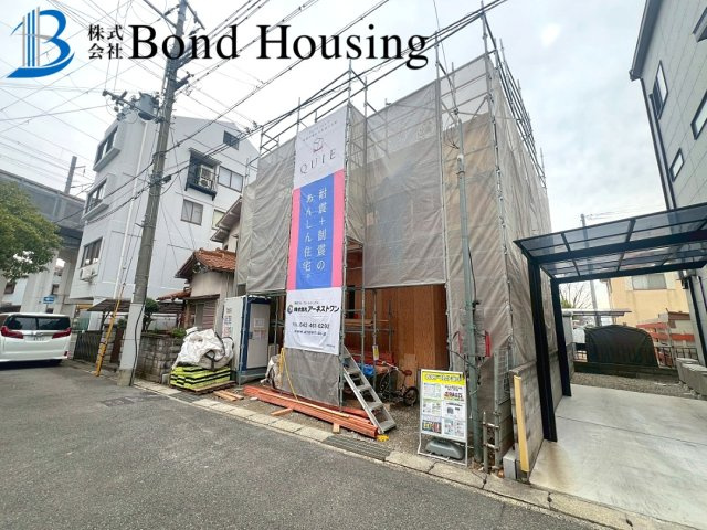 JR魚住駅徒歩３分　駅近新築限定１区画　魚住町中尾　新築戸建の前面道路含む現地写真