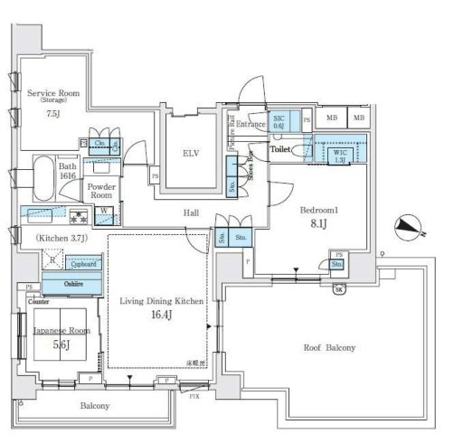 【間取り】 | パークホームズ文京白山ヒルテラス | 93.25㎡3LDK