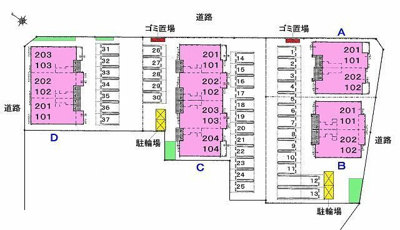 【駐車場】 | コリーヌ・アルカンシエルＡ