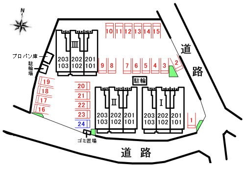 リージェントパーク　ＡＰＭ　Ⅰの区画図|駐車場