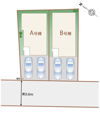 【区画図】 | 三島市幸原町2丁目 新築一戸建て A号棟 | A号棟の区画図です