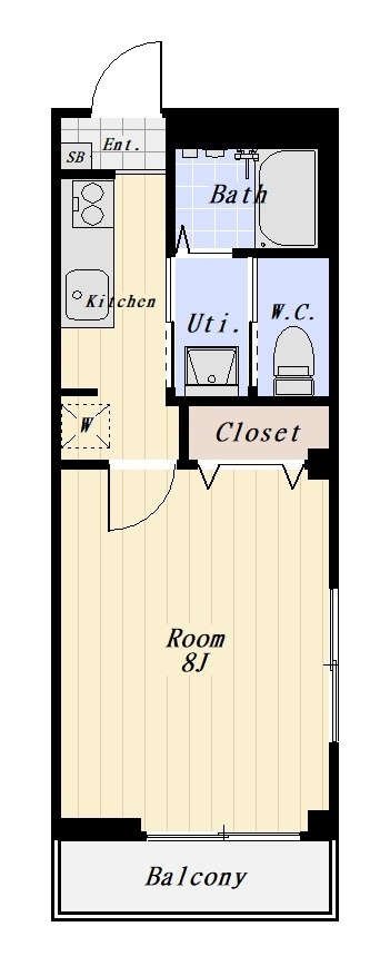 エスポワール大森 202号室の間取り