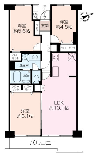 藤沢スカイハイツ2号棟の画像