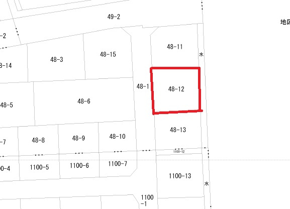 【土地図】 | 磐田市下岡田　磐田南小近くの売土地 | 【更地渡し】公簿202㎡(61.1坪) / 宅地/市街化調整区域