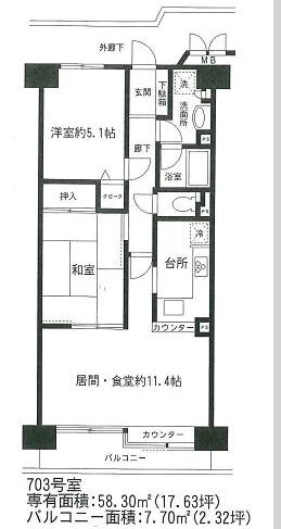 ツインシティ東砂アネックスの間取り