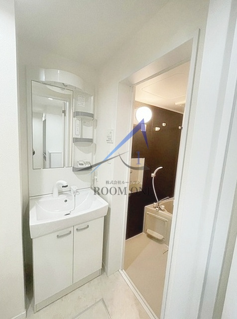 ウェルコーポ宿河原の洗面所|独立洗面台です。