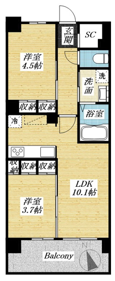 【間取り】 | センチュリー八王子ルミエール
