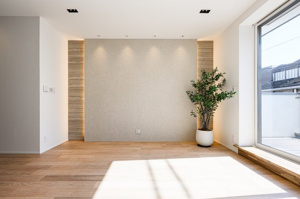 【居間・リビング】 | ご自宅から現地まで、当社スタッフがお車にて、「お迎え・お送り」をしております。ぜひお気軽にお問い合わせくださいませ♪