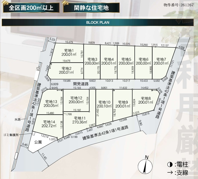 茨城町前田第6　全14区画　分譲宅地　建築条件なし