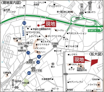 茨城町前田第6　全14区画　分譲宅地　建築条件なしの地図