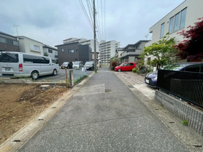 【外観】 | 新築戸建・作草部１丁目（全１棟） | 北西側 公道幅員約4ｍ