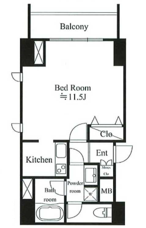 リテラス三軒茶屋　ペット相談可　敷金0礼金0　オートロックの間取り