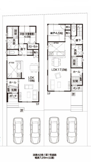 【区画図】 | FIRST　TOWN尾張旭市第1城山町城山全2棟【仲介手数料無料　城山小　旭中】 | 今すぐのご案内可能です！→  0120-336-922　までお気軽にお問い合わせください。