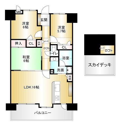 エバーライフネアシティ久留米弐番館の間取り