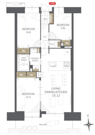 【間取り】 | ヴェルシティ古河二番館