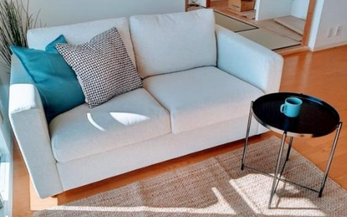 【中古マンション】かわつるグリーンタウン新鶴の居間・リビング|おしゃれなリビングです