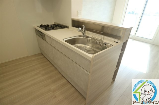 La　Maison林崎のキッチン|パース写真