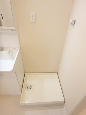 防水パン付の室内洗濯機置場