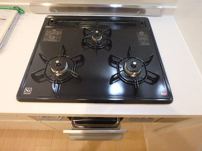 ３口ガスコンロキッチン（グリル付）