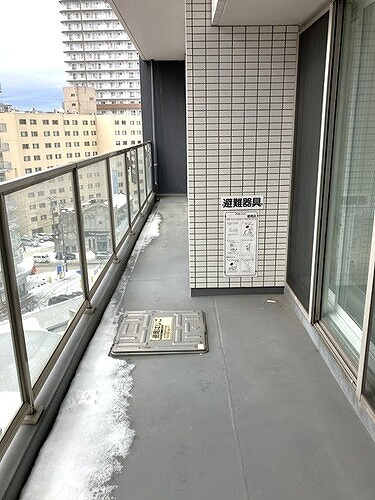 リビオ中島公園アルファタワーのバルコニー