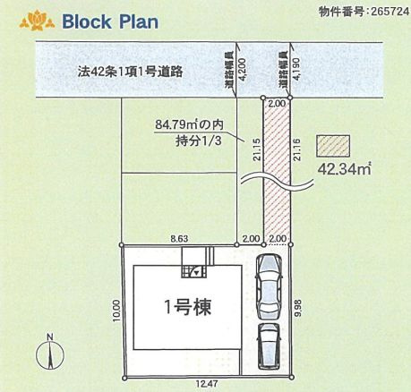 平塚市田村5丁目新築戸建て　第49-1号棟の区画図|区画図「平塚市田村5丁目新築戸建て」