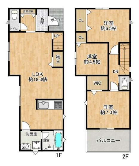 【間取り】 | 明石市大久保町松陰　1号棟　新築戸建