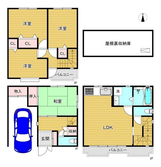【間取り】 | 大阪市生野区勝山南4丁目　中古戸建