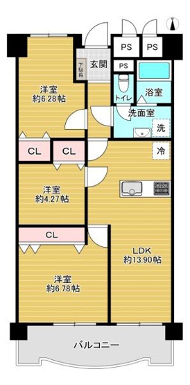 【間取り】 | 友渕コーポ