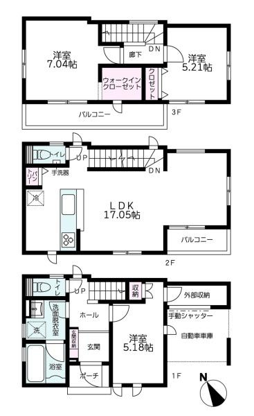 鎌倉市腰越３丁目の新築一戸建の間取り