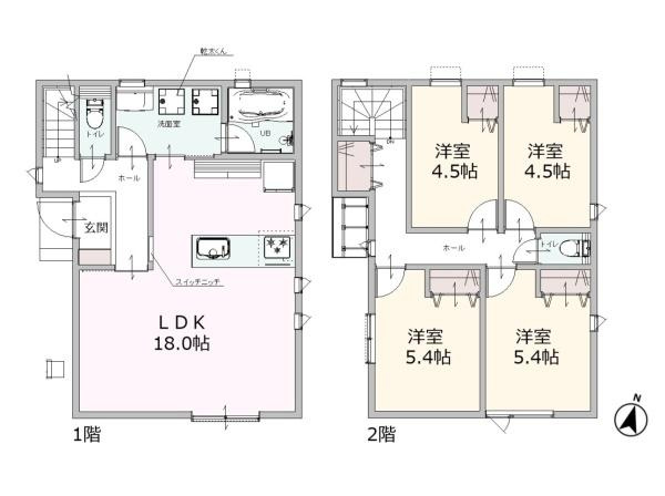 横浜市保土ケ谷区上菅田町の新築一戸建の間取り