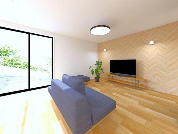 横浜市保土ケ谷区上菅田町の新築一戸建の完成予想図|リビングイメージパース