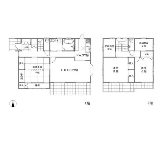 【間取り】 | 前橋市朝日町1丁目戸建