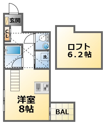 C4　KOSHIEN　EASTの間取り