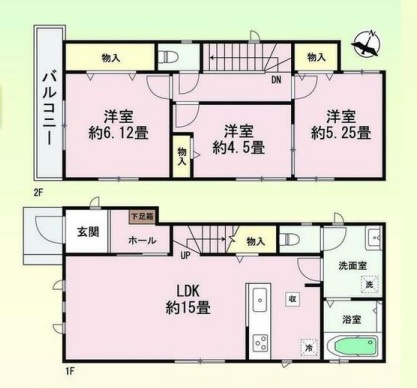 「並列2台駐車可」「閑静な住宅地」塩屋北町 全2棟A号棟の間取り